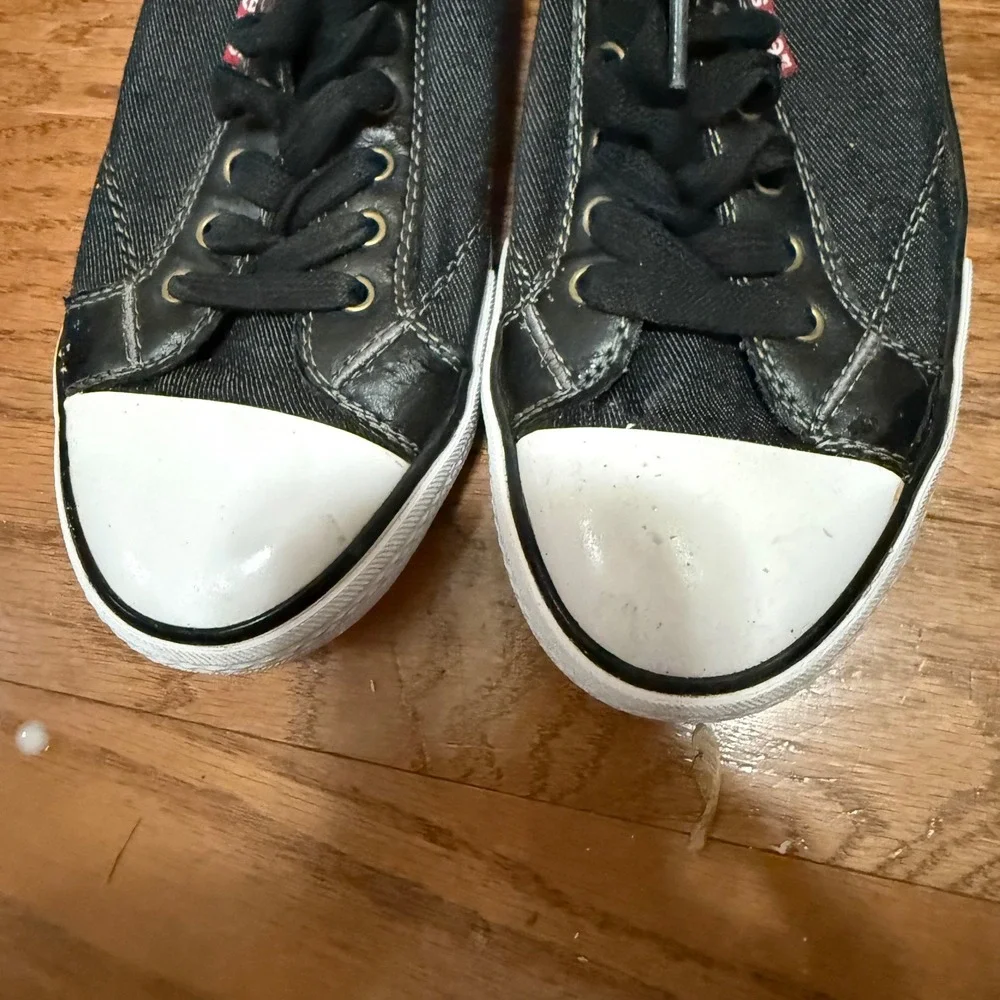 Levi's Stan Buck Black Denim‎ Canvas Low Top Lace Up Sneakers Men's 8